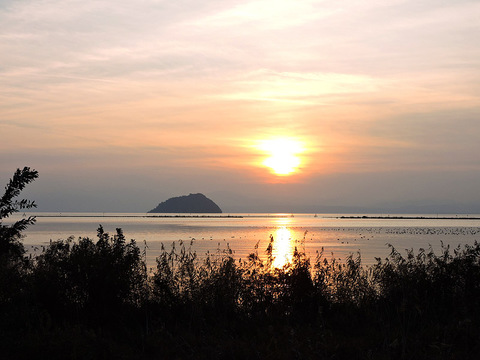 夕景百選　湖北に夕焼け