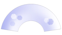 7寸5分35間の扇子のデザイン例14　ぼかし柄　オーダー扇子　オリジナル扇子