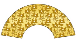 7寸5分35間の扇子のデザイン例34　椿柄　オーダー扇子　オリジナル扇子