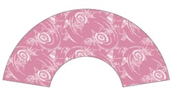 7寸5分35間の扇子のデザイン例35　傘と笹柄　オーダー扇子　オリジナル扇子