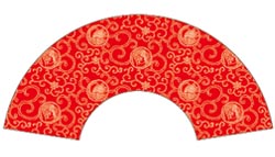 7寸5分35間の扇子のデザイン例38　鶴亀柄　オーダー扇子　オリジナル扇子