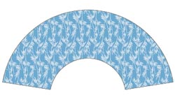 7寸5分35間の扇子のデザイン例39　笹柄　オーダー扇子　オリジナル扇子