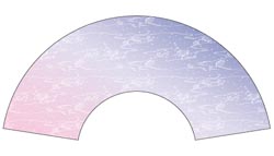 7寸5分35間の扇子のデザイン例40　亀と鶴柄　オーダー扇子　オリジナル扇子