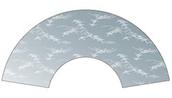 7寸5分35間の扇子のデザイン例41　雁柄　オーダー扇子　オリジナル扇子