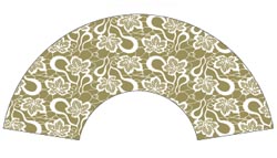 7寸5分35間の扇子のデザイン例42　瓢箪柄　オーダー扇子　オリジナル扇子