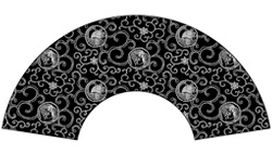 7寸5分35間の扇子のデザイン例19　亀　オリジナル扇子