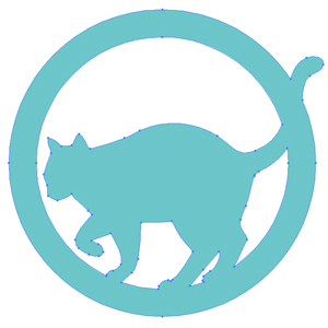 動物のシルエットのデータ化